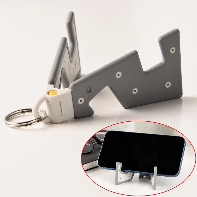 

Портативный настольный держатель для телефона, брелок, стабильная ультратонкая складная подставка для мобильного телефона, подставка для мобильного телефона, креативный брелок