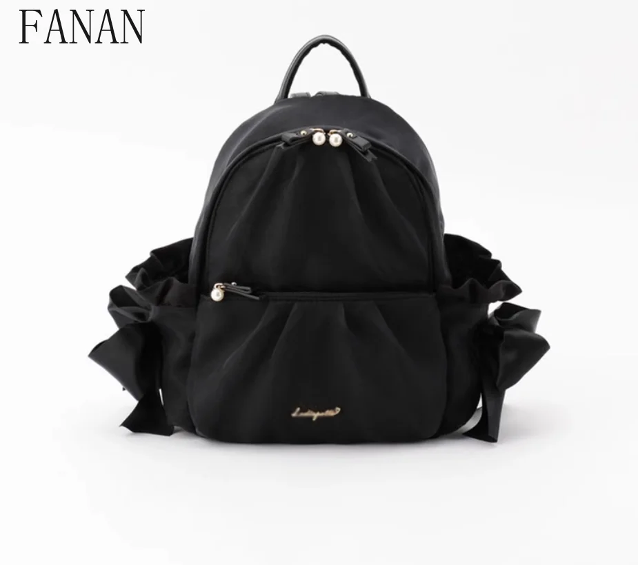 

Женские сумки в японском стиле, модные женские рюкзаки, милая повседневная сумка, новинка 2025, однотонный милый элегантный рюкзак Femme