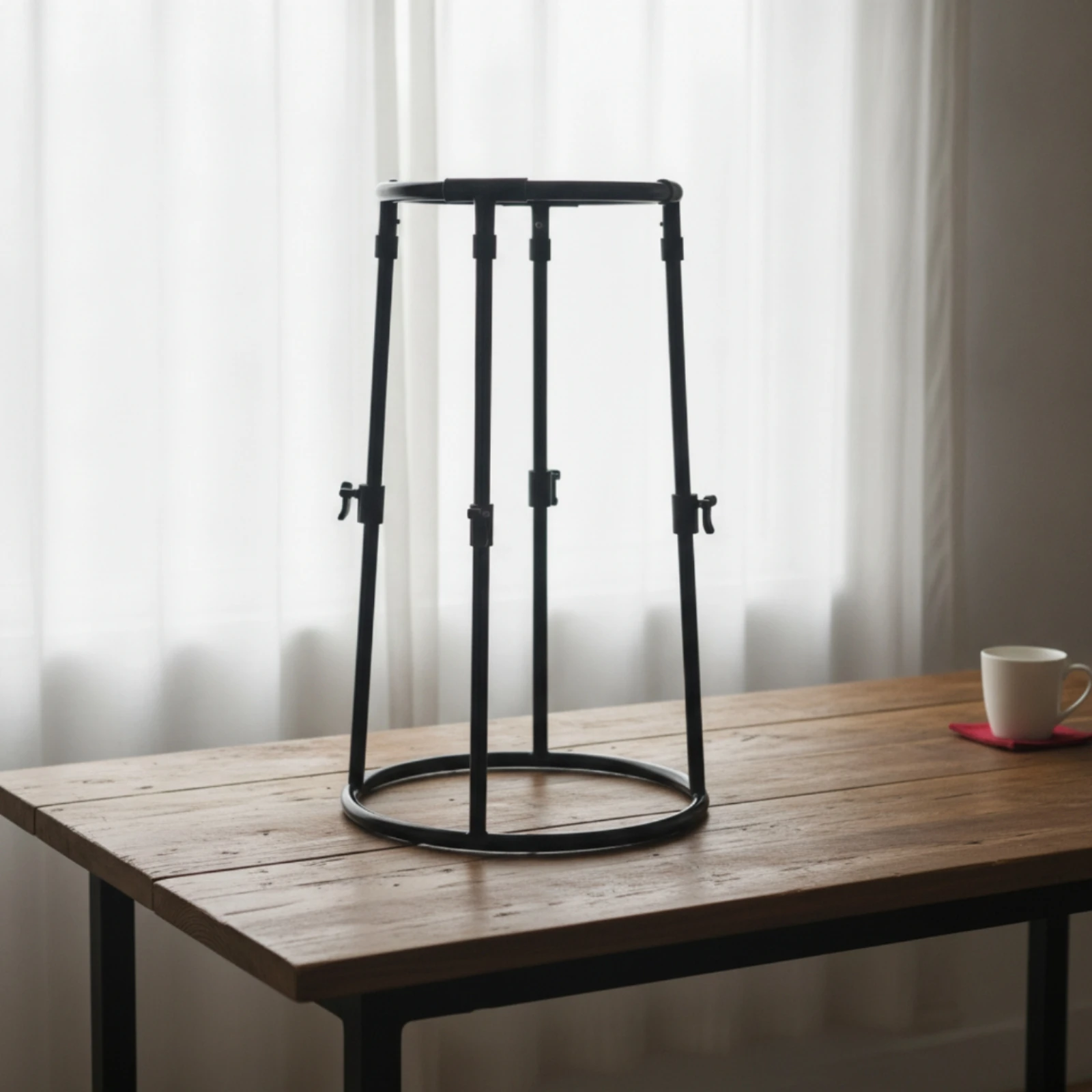 Telescopic Drum Stand Sturdy Drum Stand with Circular Top Hoop Heavy-Duty Tool-Unrestricted for Drummers, Stage, Home Practice