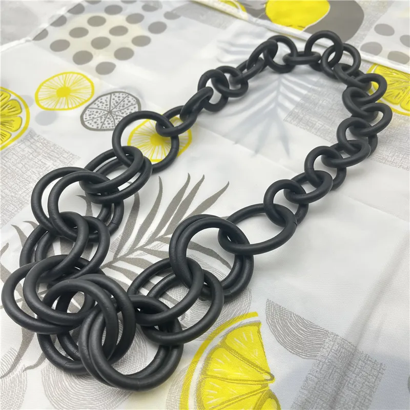 Ukebay New Necklace Handmade Rubber Jewelry Women Choker Necklaces Chokers Rubber Chains Vintage Ethnic Jewelry Gothic Chain