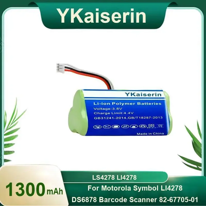 

Аккумулятор YKaiserin LS4278 1300 мАч для Motorola Moto Symbol LI4278 DS6878, сканер штрих-кода 82-67705-01 BTRY-LS42RAAOE-01 Bateria