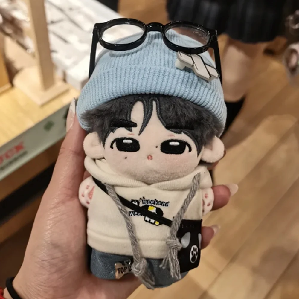 

1 set Dog Hoodie 10cm Cotton Doll Clothes with Hat Small Bag Doll Clothes Outfit Puppy Set Suit Doll Dress Up Set