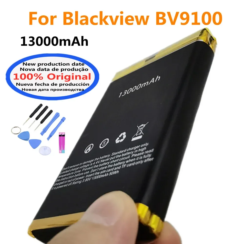 

High Quality 13000mAh 100% Original Mobile Phone Battery For Blackview BV9100 Battery Batteria In Stock + Tools