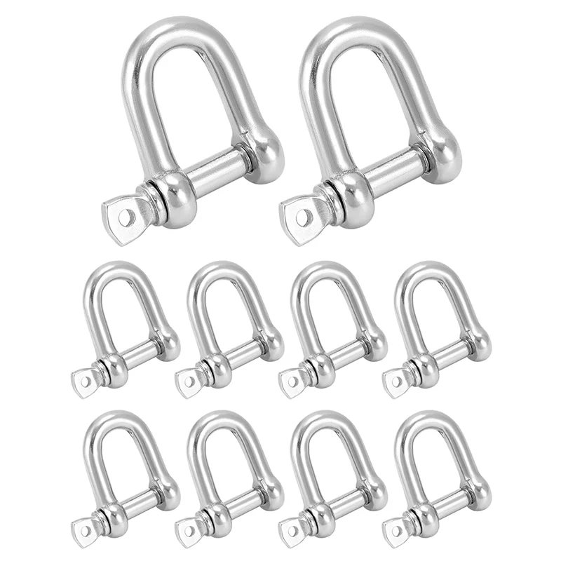 M10 Ring Shackle Lock 10 Pack 3/8