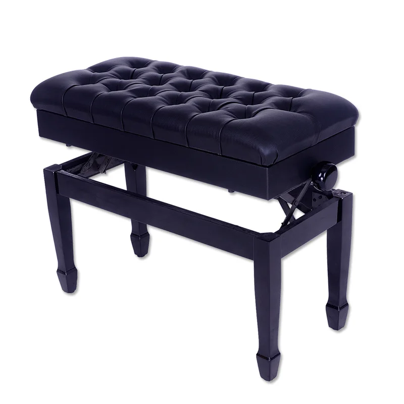 Wide Thickened Solid Wood Duet Adjustable Height Piano Bench With Storage Electric Piano Musical Accessory