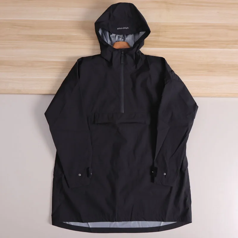 Jaet de longitud media para hombre al aire libre, impermeable, transpirable, capa en T, cremallera pegada, capucha, fibra de poliéster, abrigo largo Sve