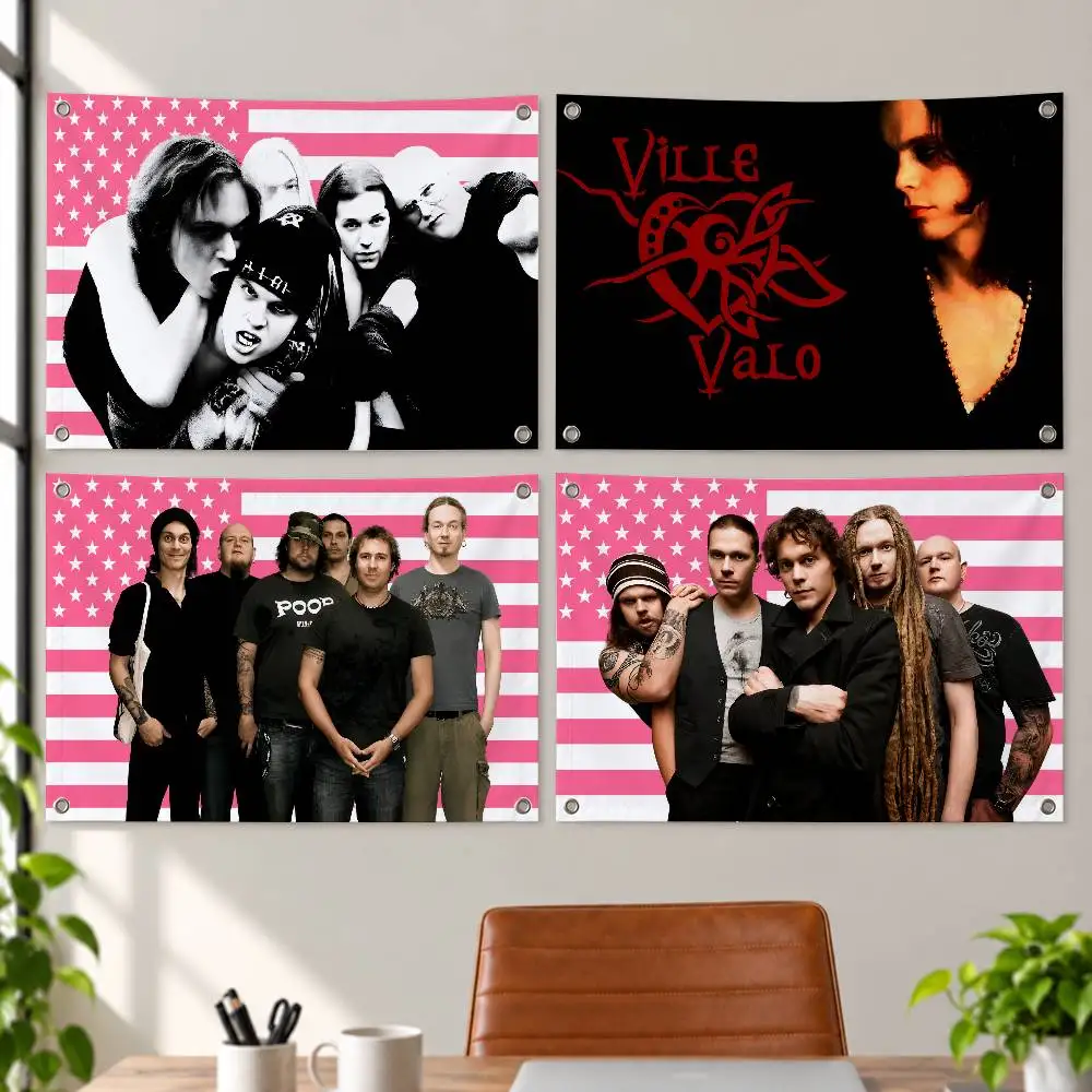 Novel His Infernal Majesty Aesthetic Wall Tapestry Flag Printed Wall Hanging Living Room Party Outdoor Decor