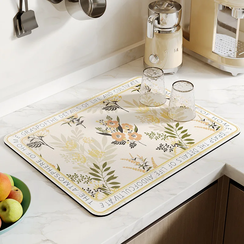 

Washing Machine Dust Cover Fridge Coffee Maker Oven Protector Dustproof Covers Drying Mat Absorbent Kitchen Non-Slip Drain Pad