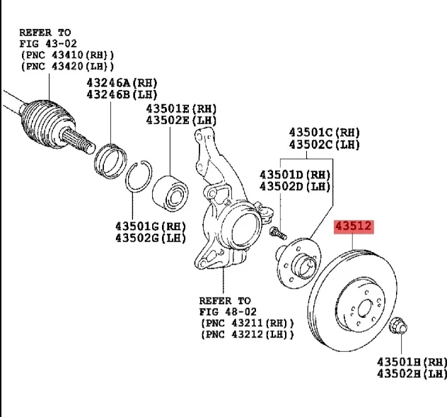 328x28mm 4351248110 Front Suspension Brake Rotor Front Left Brake Disc for Highlander Lexus NX200t NX300h RX450h