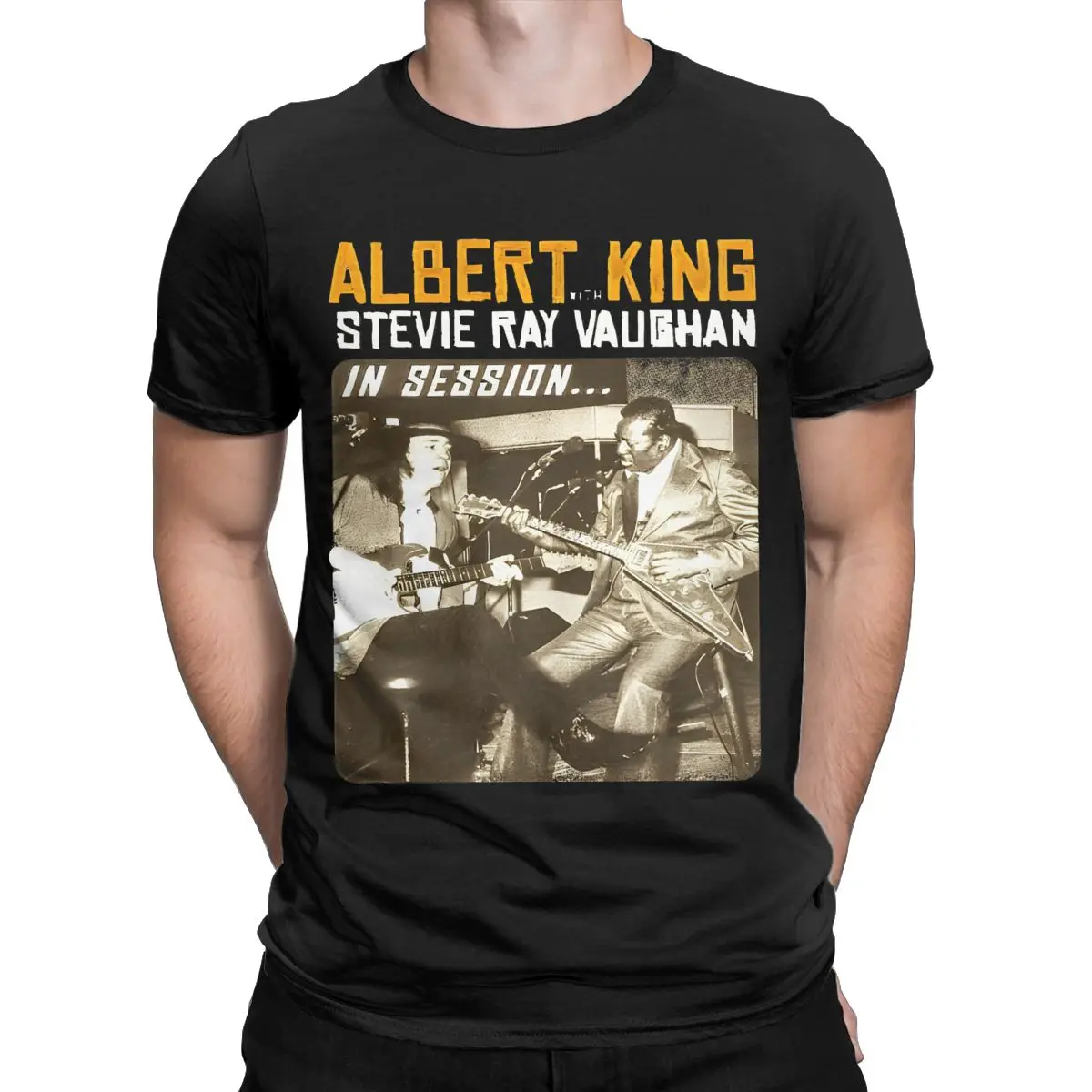 Albert King Stevie Ray Vaughan Apparel T-Shirt for Men Women Funny Cotton Graphic Print Clothes