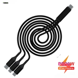 Multi USB Fast Charging Cable,3 in 1 2A Cord Connector with 3 Type C USB Universal Port Adapter