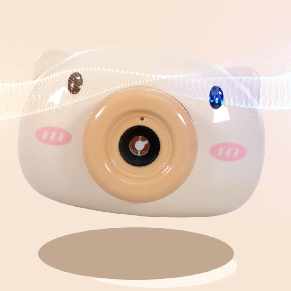 ماكينة فقاعات الأطفال المتينة، ماكينة صنع فقاعات الصابون على شكل كاميرا أوتوماتيكية، لعبة خنزير كرتونية، منفاخ فقاعات كرتونية للفتيات والأولاد