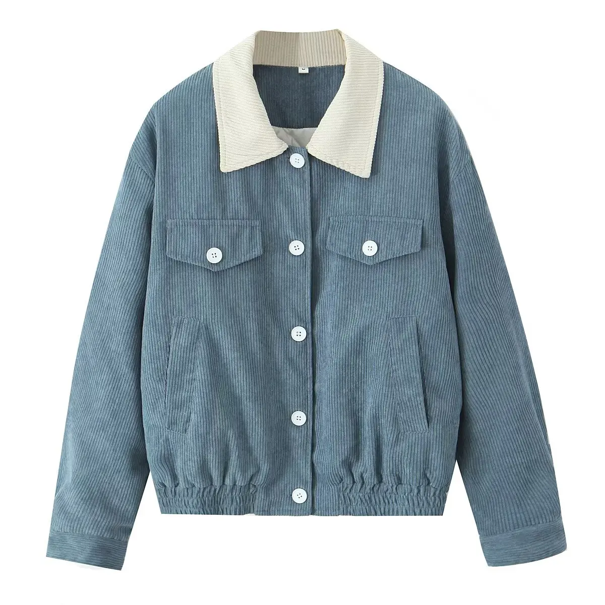 معطف شتوي قصير للتخسيس من القطن Jaet Sle Color Blo Design Commute فني فضفاض مناسب طويل Sve