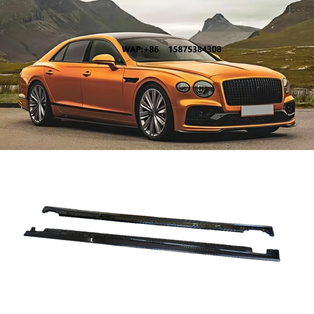 

Car Modification with Dry Carbon Fiber Side Skirts and Skirt Edges for Turbulence, Suitable for Flying Spur
