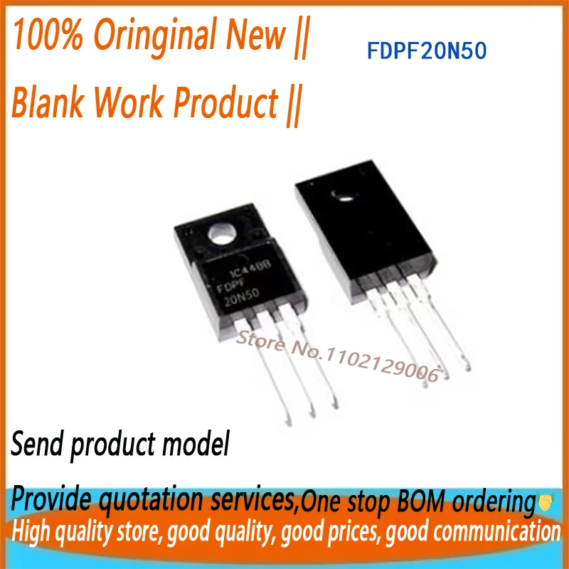 10PCS New original  FDPF20N50 20N50 20A 500V TO-220F