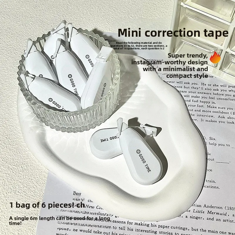 High Appearance Super Large Capacity Correction Tape Economical Pack Student Use Quiet Smooth Thickened Design Durable