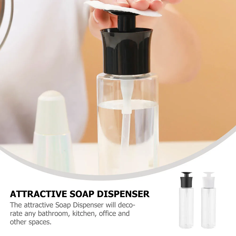

2Pcs Small Pump Bottles Soap Dispensers Refillable Plastic Lotion Container Hand Soap Shampoo Travel Bathroom Kitchen