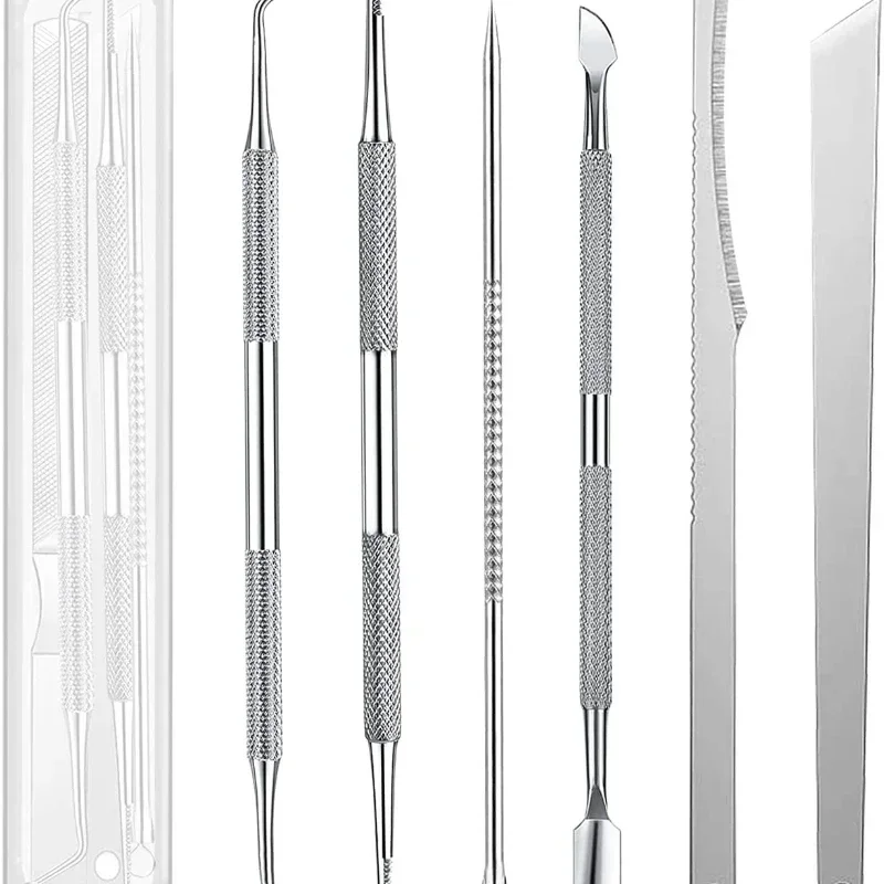 Kit de cuidados com os pés premium, 8 peças, removedor de calos, barbeador de pele morta, empurrador de cutícula, ferramenta de pedicure para pele dura e resistente, beleza e saúde