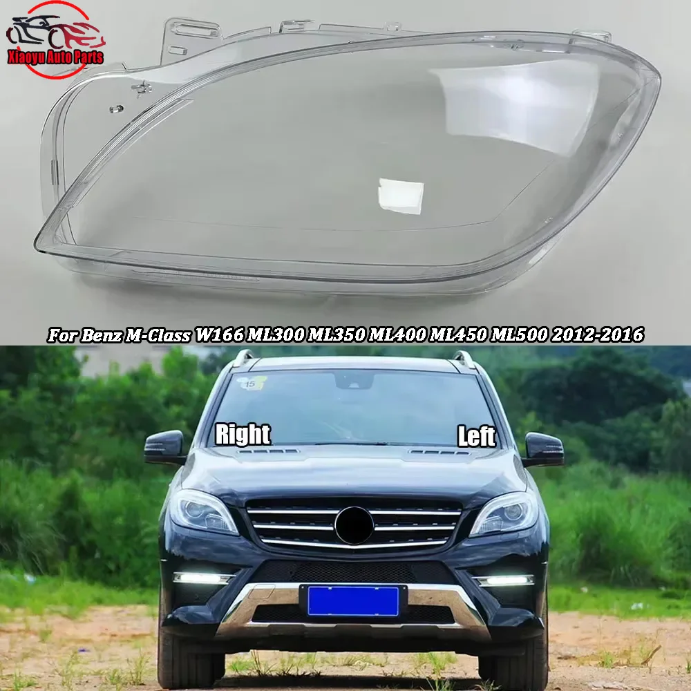 For Mercedes-Benz M-Class W166 ML300 ML350 ML400 ML450 ML500 2012-2016 Headlamp Lens Headlights Cover Shell Lampshade