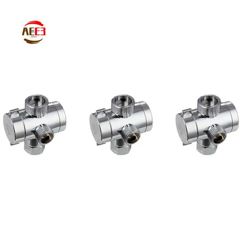 

Тройник-разветвитель AEE3-3X из ABS-пластика с хромированным покрытием, 3-ходовой, для углового клапана, для шлангов ванны, душа, унитаза