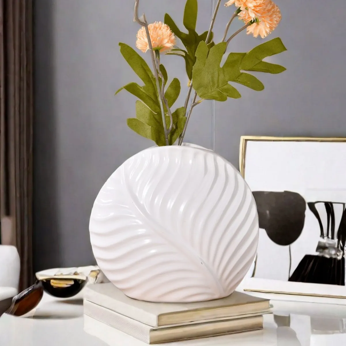 

Artificial Dead Tree with Buds Branch Vase - Realistic Office & Living Room Plant Decor