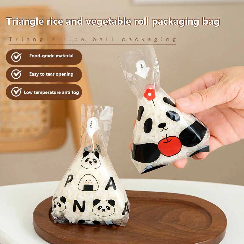 50Pcs Japenese Triangle Rice Ball Disposable Packaging Bag Nori Seaweed Nori Onigiri Sushi Bag Portable Bento Accessories