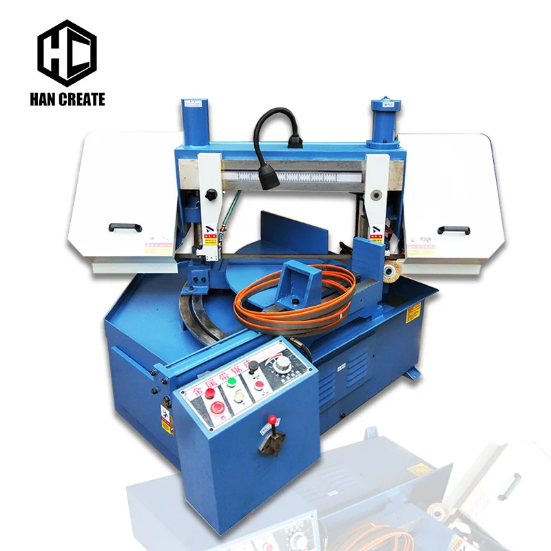 

HanCreate Metal Band Saw Machine 45 Degree GHZ4250 GHZ4240 Rotary Angle Band Saw Metal Cutting Machine