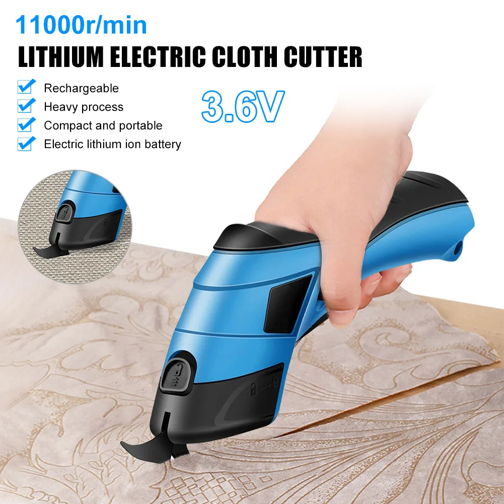 Handheld Electric Scissors Cloth Cutter Portable Fabric Cutting Machine Paperboard Leather Rug Plastics Trimmer Electric Clipper