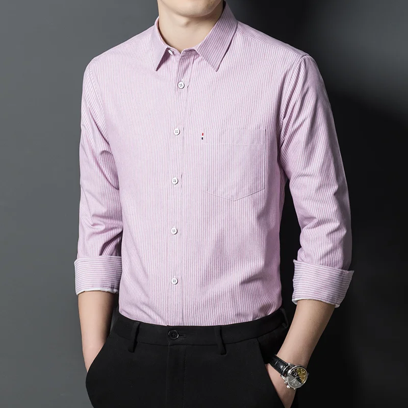 

winter Men's shirt 2023 long sleeve autumn new plush thickened coat business casual shirt