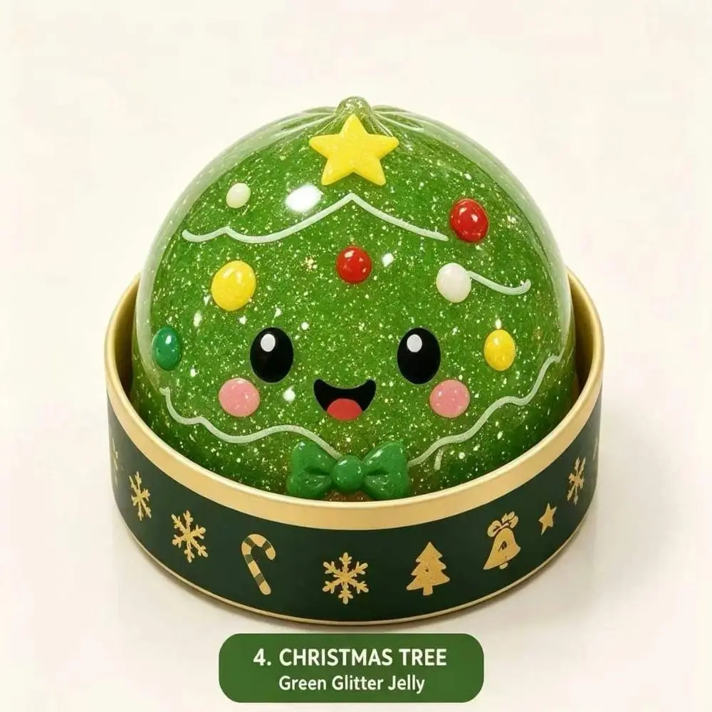 TPR Christmas Squishy Squeezable Decompression Dumpling Squishies Soft Santa Reindeer Snowman Slow Rising Squeeze Party Favor
