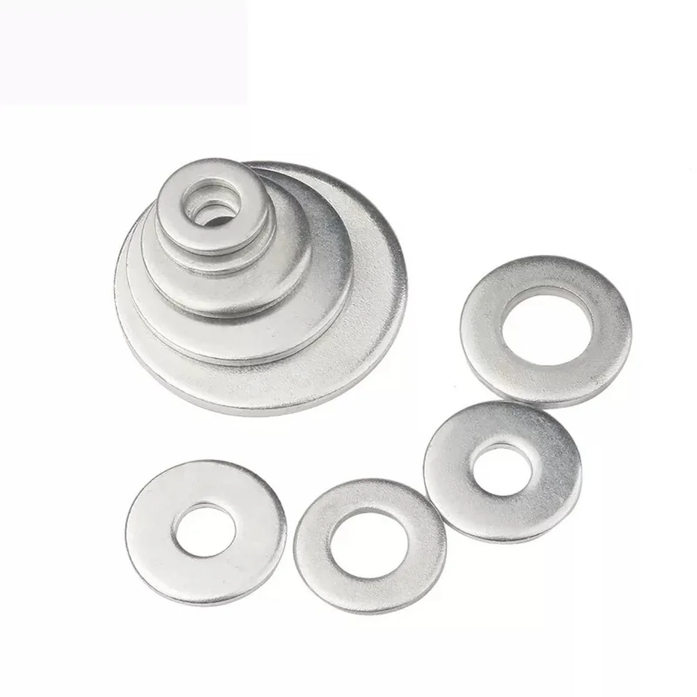 Stainless Steel 304 Flat Washer Assortment 495PCS for M3 M5 for m6 M8 for m10 Bolts Used in Manufacturing and Maintenance