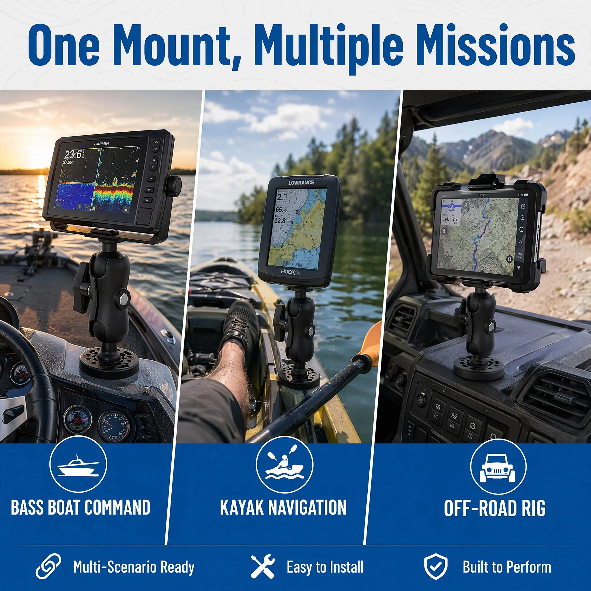 Fishing Boat Depth Finder - Penyangga Alat Pencari Ikan untuk Perahu,