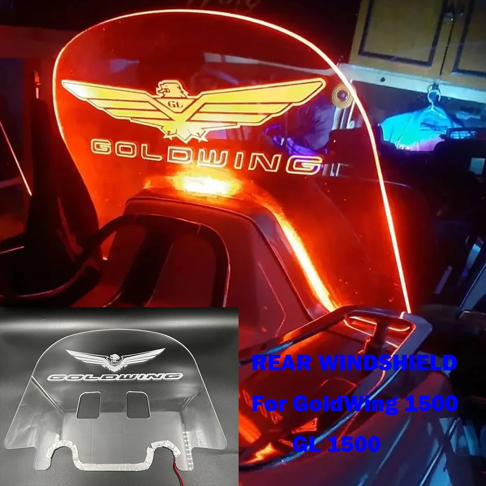 

GoldWing 1500 задний дефлектор мотоцикла для Goldwing 1500 GL1500, аксессуары, светодиодный спойлер, заднее лобовое стекло с подсветкой