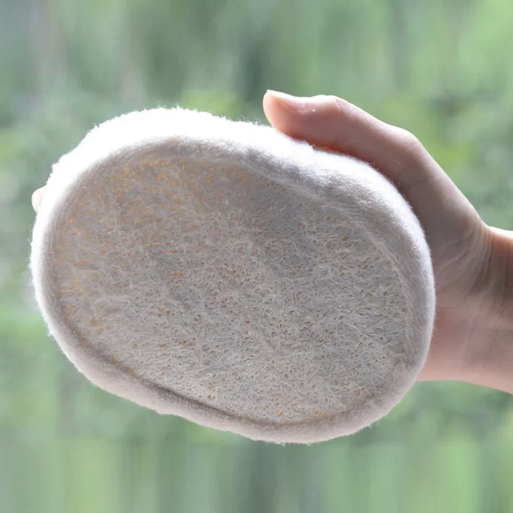 Natural Loofah Sponge Bath Ball Shower Wipe Bath Body Pot Sponge Scrub Lasting Health Massage Brush Hairdressing Bath Brush