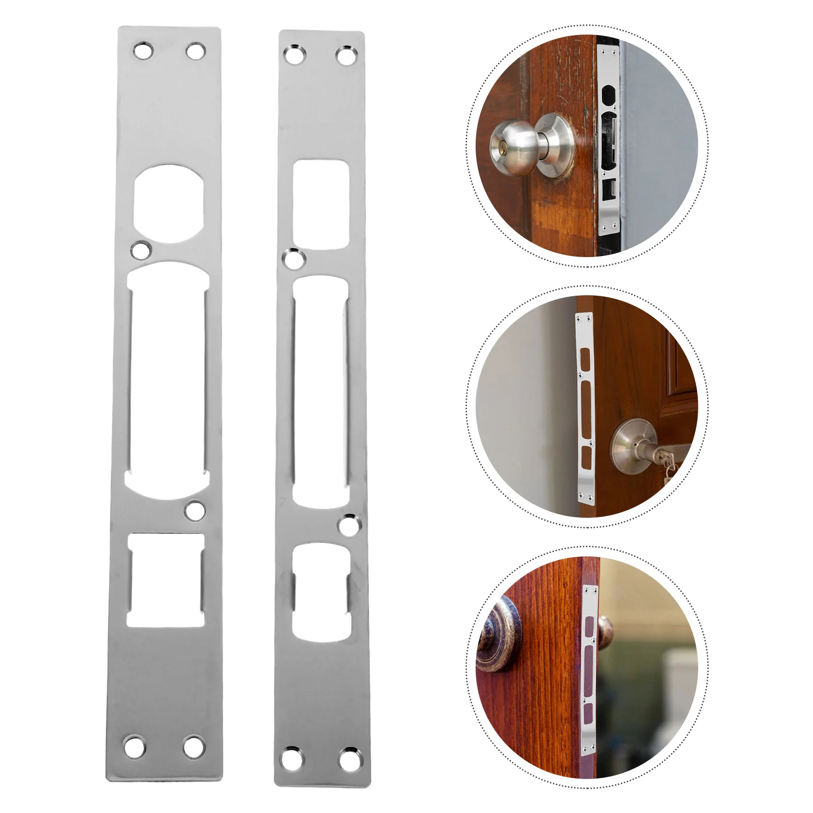 2 Pcs Door Stoppers for Wall Jamb Reinforcement Exterior Hinges Gate Latch Heavy Duty Lock Safety