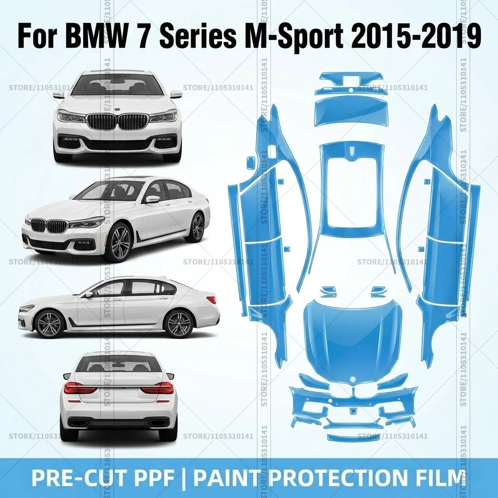 

For BMW 7 Series M-Sport 2015-2019 Pre-Cut Paint Protection Film PPF Transparent Car Film Automotive PPF Full Vehicle