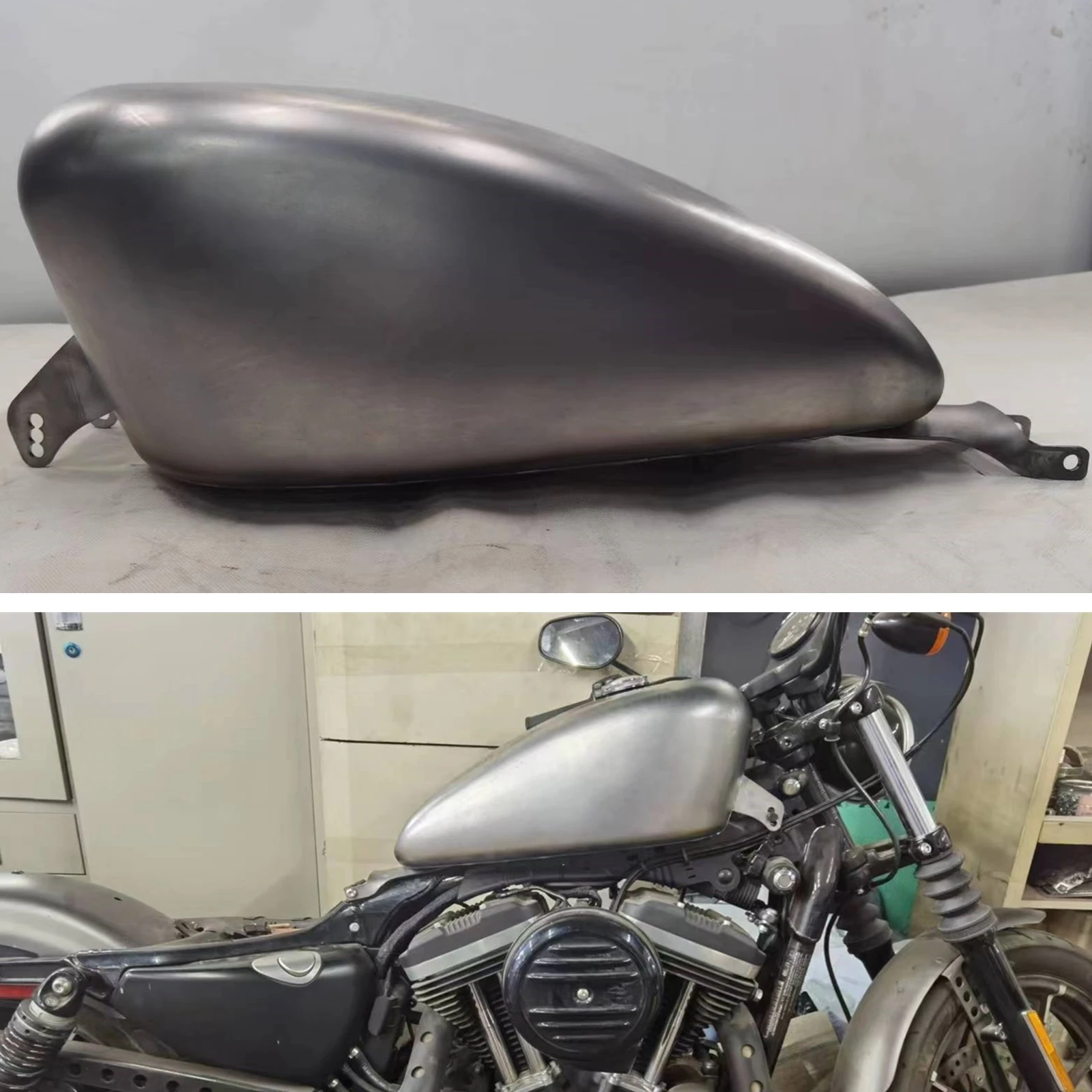 13.5 L Motorcycle Petrol Gas Fuel Tank For Harley Sportster 2004-2005 Carburetor XL1200 883N X48