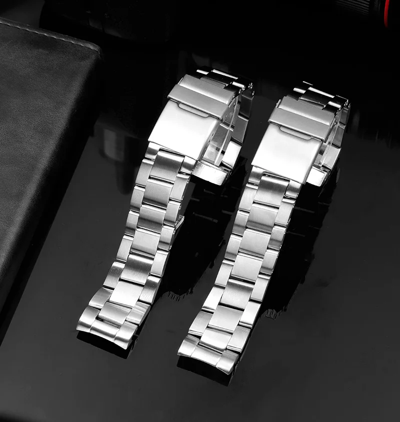 For Breitling Avengers Fold Buckle Watch Strap Men\'s Super Ocean Solid Stainless Steel Arc Interface 22mm Watchbands