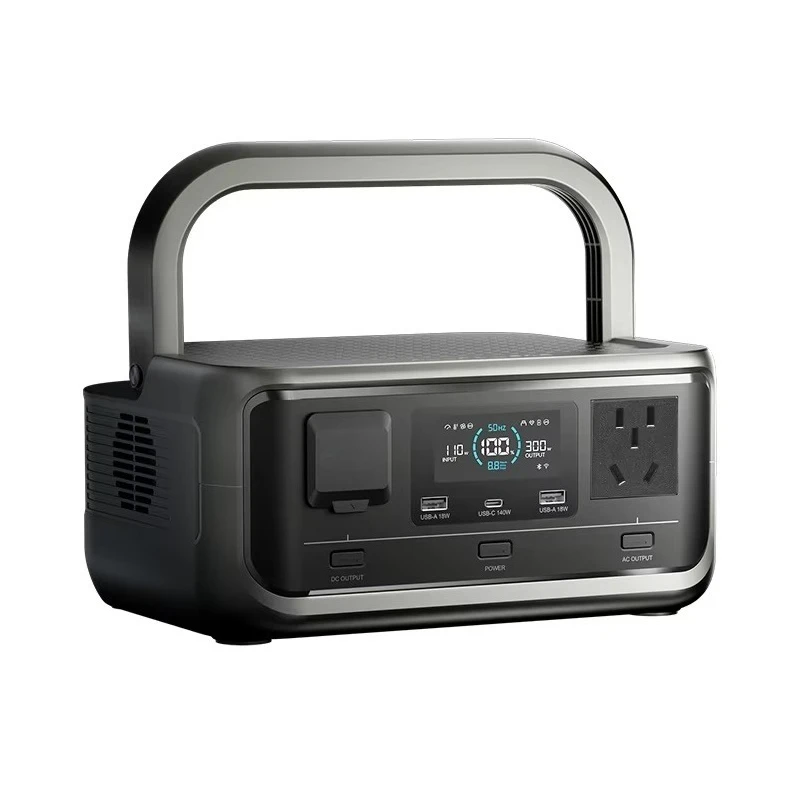 

300W Outdoor Portable Power Station LiFePO4 Battery Backup Generator With Multiple Outputs For Camping Home Emergency Use