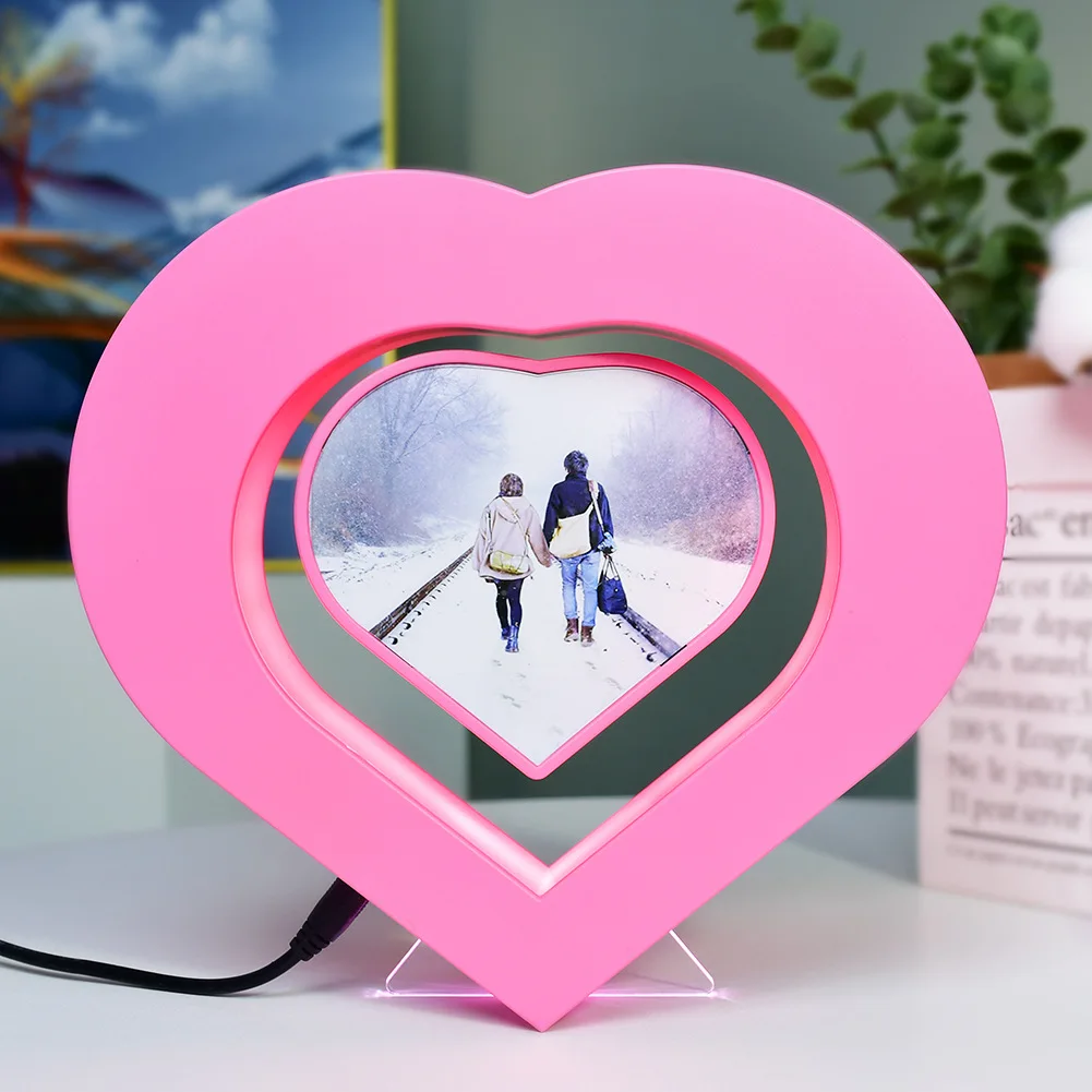 

Magnetic Levitation Creative Photo Frame, Floating Heart Shaped Photo Frame, Practical Gifts Birthday Romantic Valentine's Day