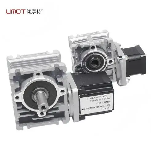 

UMOT Nmrv025 Nmrv030 Nmrv040 Nmrv050 Worm Gearbox Reducer Speed Worm Gear Box 5:1-100:1 Worm Geared Stepper Motor Speed Reducer