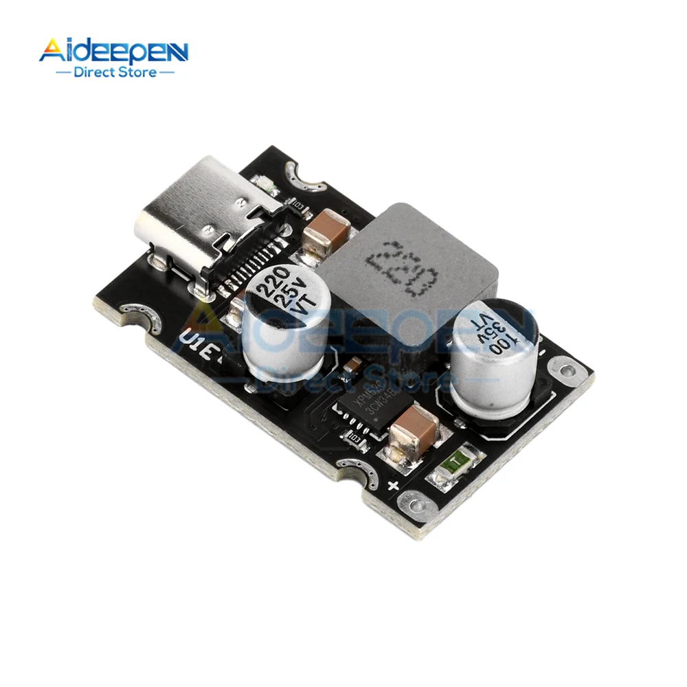 Módulo de carregamento rápido PD65W Tipo-C Interface USB suporta PD3.1 QC3.0 SCP PPS Carregador rápido 5V 9V 12V 20V 3.25A DC5521 DC5525