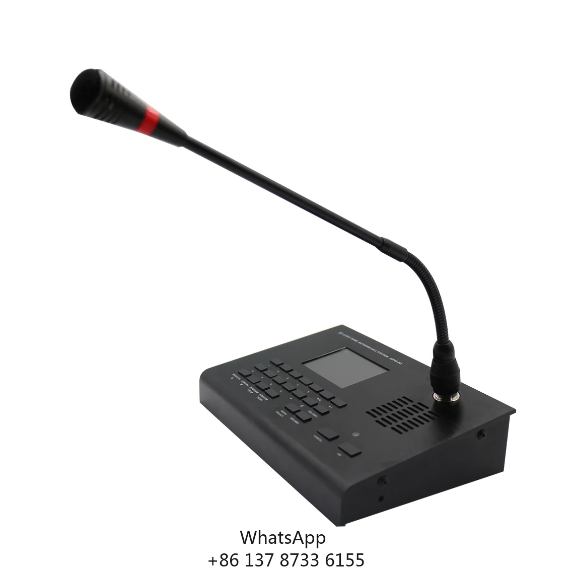 IP Network Intercom Call Station Paging Microphone With LCD Screen For Public Address System
