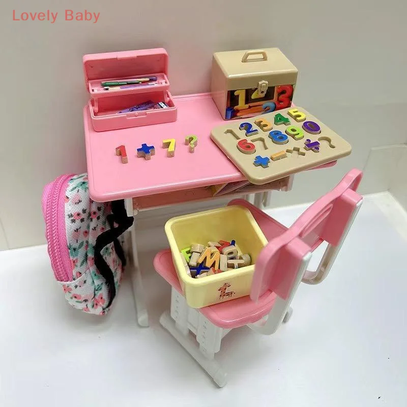 1 conjunto de modelo de simulação em miniatura para casa de bonecas, números de letras, bloco de quebra-cabeça, classificação de tijolos de matemática, brinquedos pequenos de ornamento para crianças