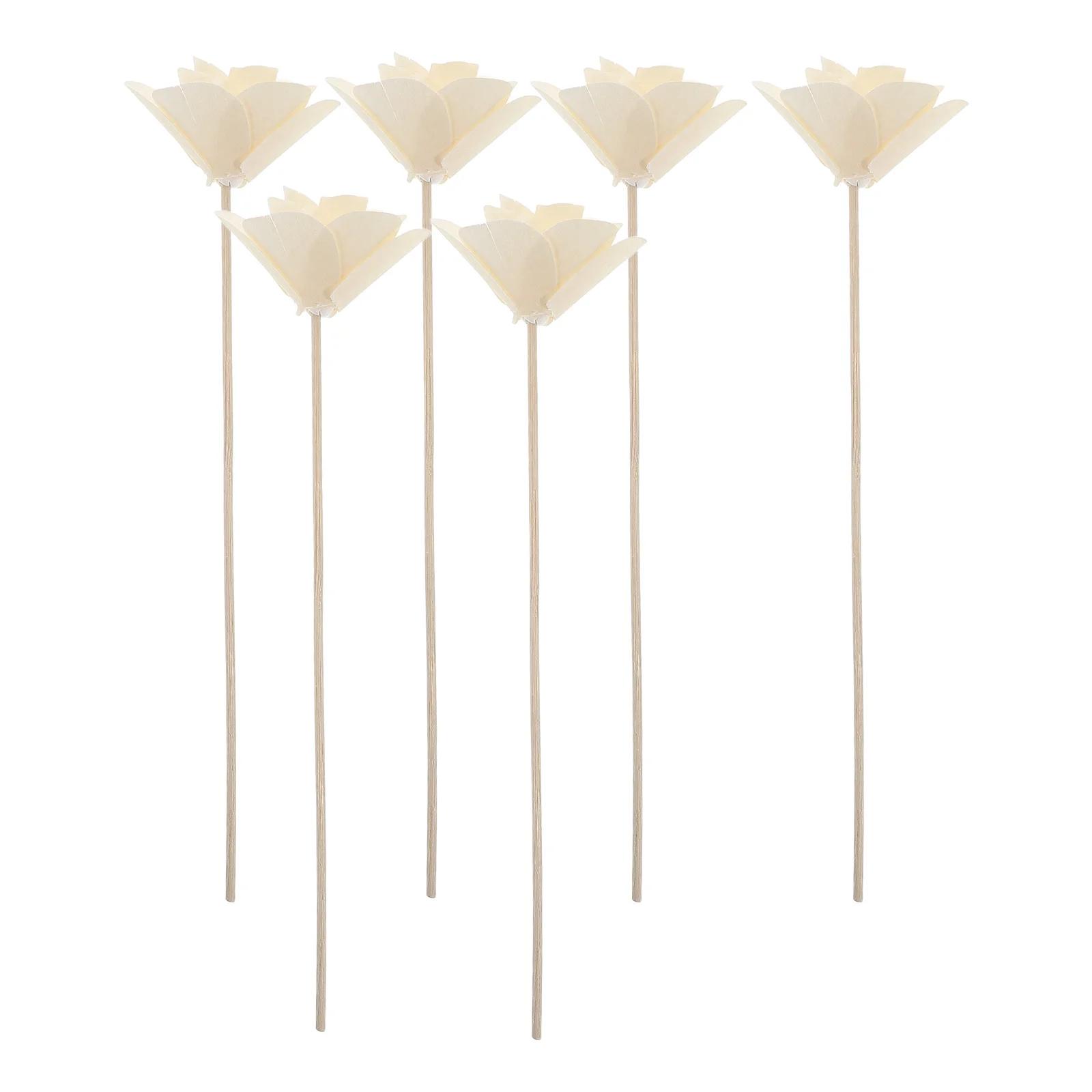 

6Pcs Aroma Diffuser Sticks Flower Rattan Reeds Essential Oil Diffuser Replacement Refill Wood Sticks for Home Office Decor