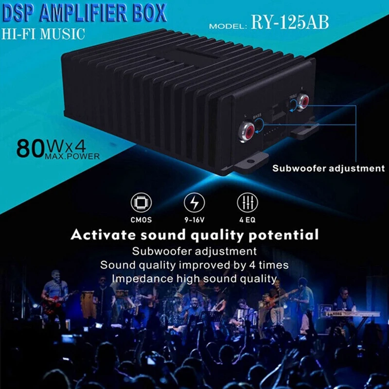 Android DSP Amplifier Box Car Stereo Audio HIFI Audio Power Amplifier DSP Amplifier Box Car Supplies