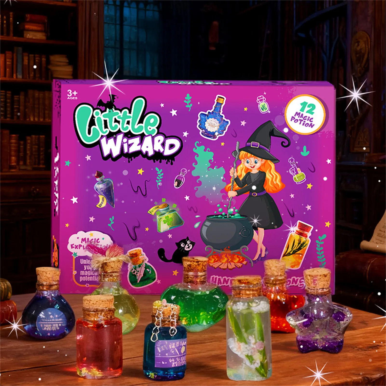 Magic Science Experiment Kit for Kids DIY Potion Bottles Safe Chemical Reaction Set Educational Stem Activity Gift