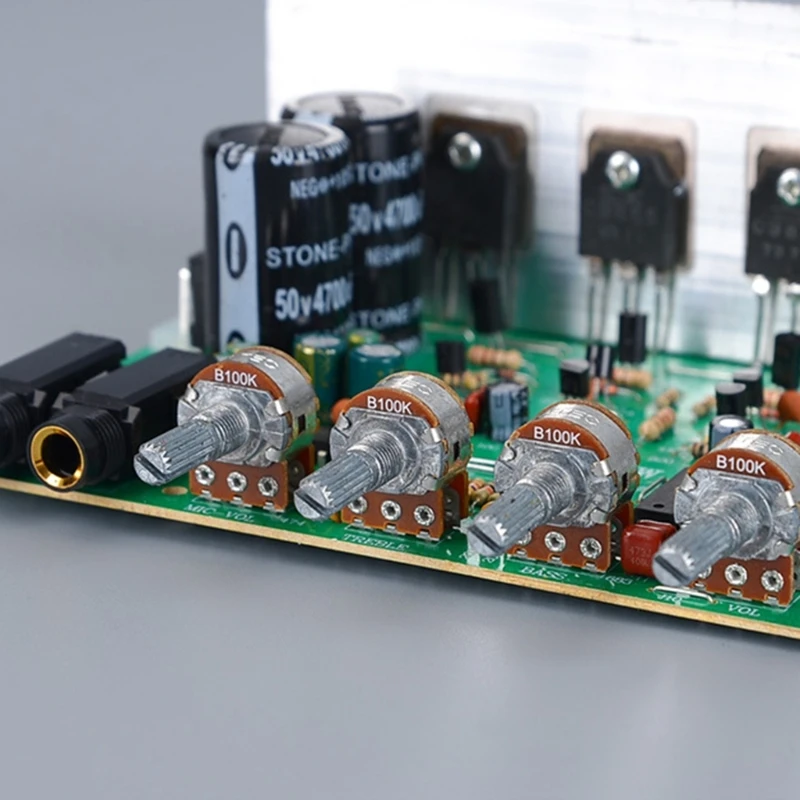 OK200W 2CH Microphones Shouting machine Air-Cooled Highly and Low Adjustment Highly Power Amplifiers Board Finished