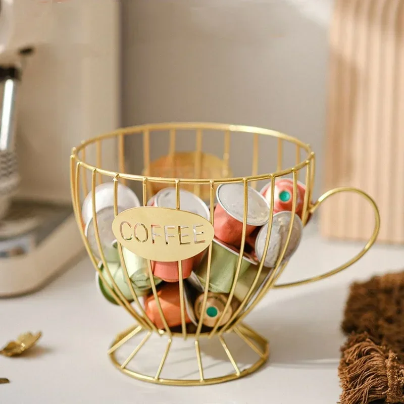 JUSTINLAU Coffee Pod Holder Large Capacity Coffee Capsule Holder Coffee Creamer Container Irregular Shape Coffee Pod Storage Cup