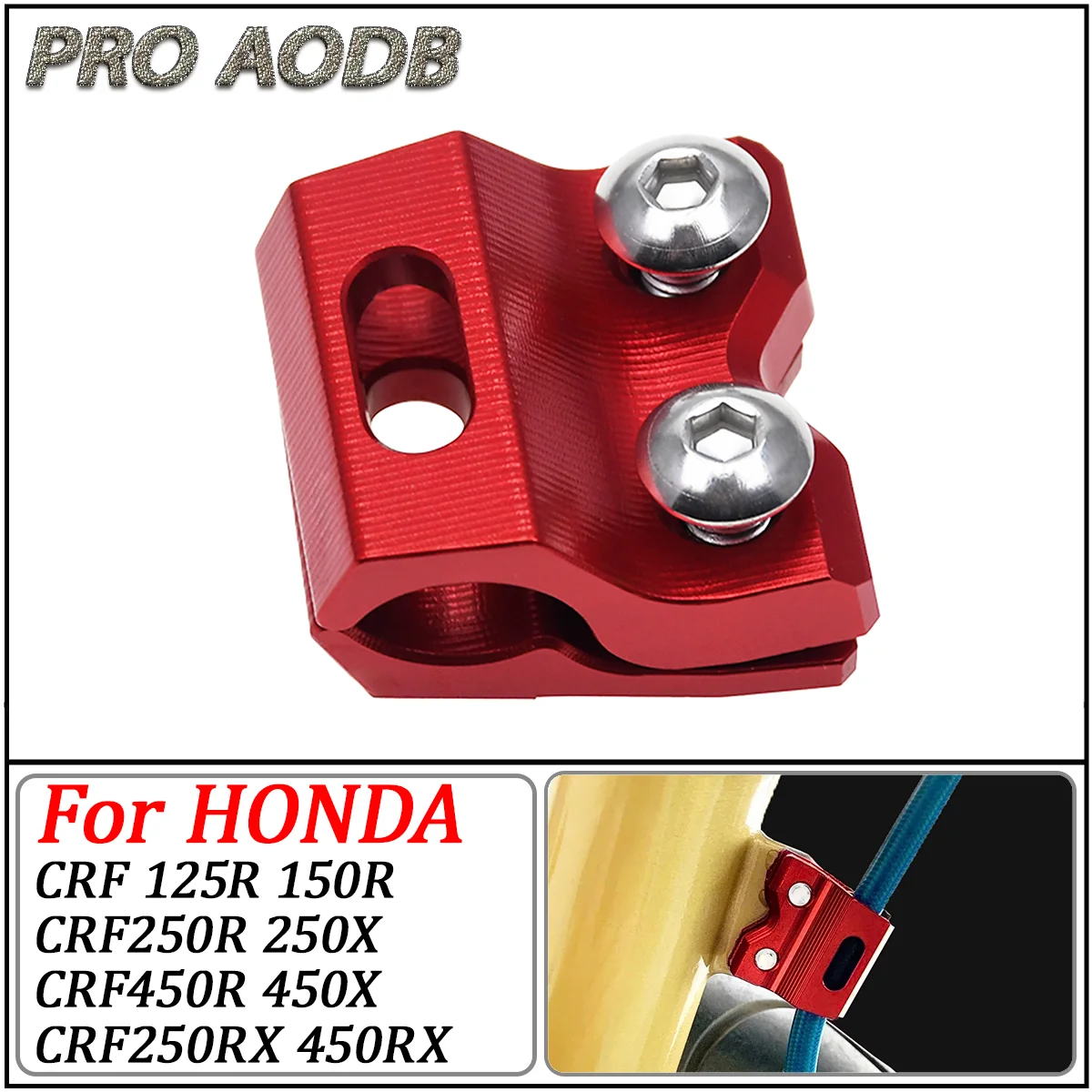 

Motorcycle Front Brake Hose Clamp Holder Clamping Lines For Honda CRF 125R 150R 250R 250X 250RX 450R 450L 450X 450RX 250L 300L